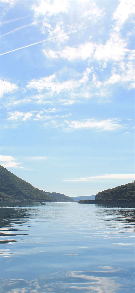 湖泊，山脉，天空，云彩，自然风光 1242x2688 Iphone 11 Proxs Max 壁纸，图片，背景，照片