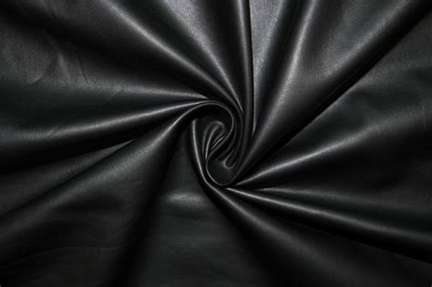 Black Matte Pleather Faux Leather Stretch Polyester Lycra Spandex