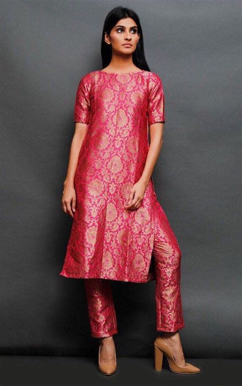 Buy Brocade Indian Pant Punjabi Suit For Women Pakistani Wedding Dress Silk Salwar Kameez Kurta