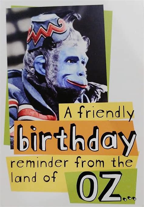 The Wizard Of Oz Happy Birthday Greeting Card Friendly Reminder From