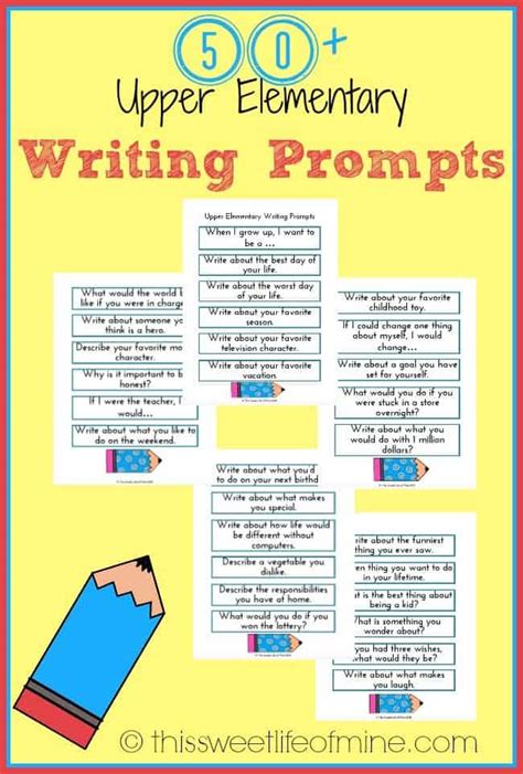Free Printable Upper Elementary Writing Prompts