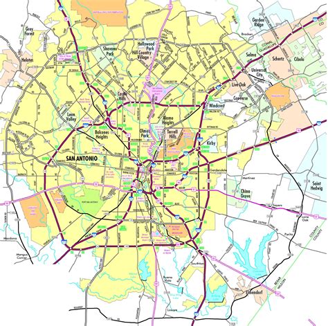 City Map Of San Antonio Hiking In Map