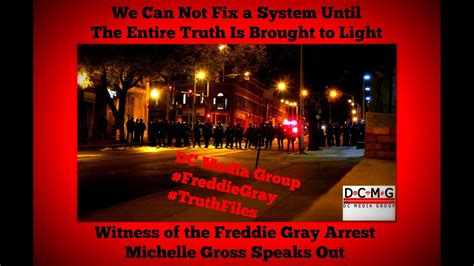Freddie Gray Arrest Eyewitness Michelle Gross Interview 04.28.15 - YouTube