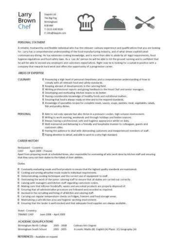 43 Sample Resume For A Chef Png Rnx Business