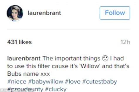 Lauren Brant Poses With Her Niece And Admits Shes Feeling ‘clucky After Confirming Her