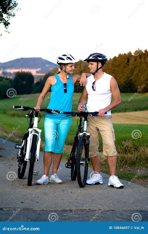 Biking Couple Stock Image Image Of Couple Leisure Healthy 10846697