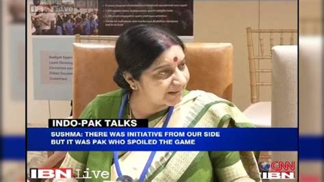 Pakistan Spoiled Bilateral Talks By Talking To Hurriyat Sushma Swaraj