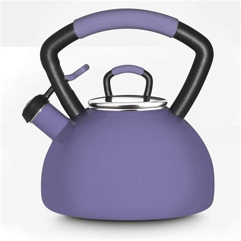 Kitchenaid® 1.32 qt stainless steel electric tea kettle. KitchenAid Lilac Porcelain Enamel Whistling 2.25-quart Tea ...