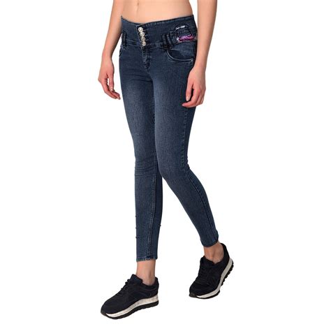 Girlish Denim Jeans Blue Buy Girlish Denim Jeans Blue Online At