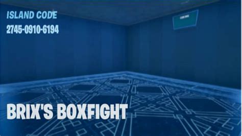 Brixs Boxfight Fortnite Creative Map Codes