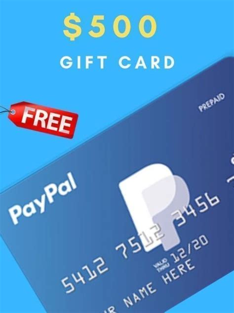 How to put money into paypal? How can I get a free PayPal gift card? Free $500 Gift Card in 2020 | Paypal gift card, Free gift ...