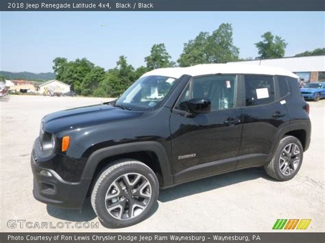 Black 2018 Jeep Renegade Latitude 4x4 Black Interior