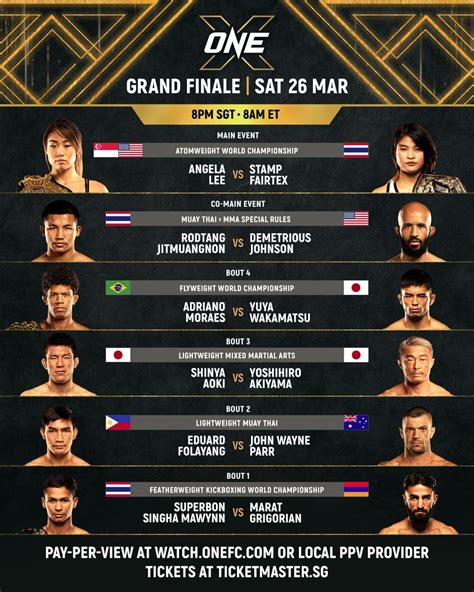 Join Us Saturday March 26 For The Biggest Event In One Championship