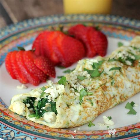 Bodybuilding Egg White Omelet With Spinach Feta And Herbs Recipe