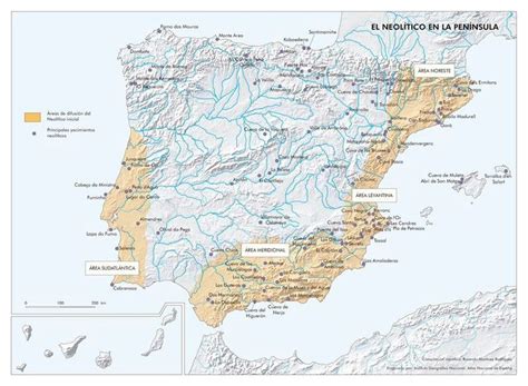 Mapa Del Neolítico En La Península España Mapa Historico Historia