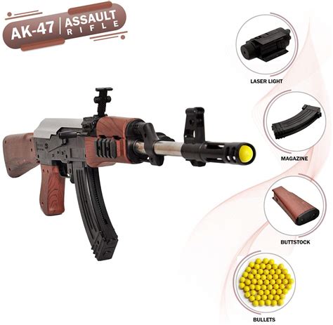 Indusbay Army Style Ak47 Toy Gun With Bb Bullets Pubg Ak 47 With