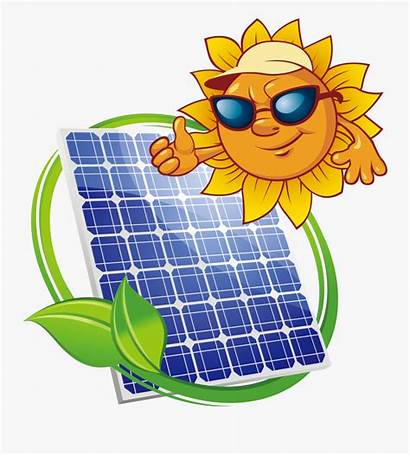 Solar Energy Cartoon Panel Clipart Power Sun