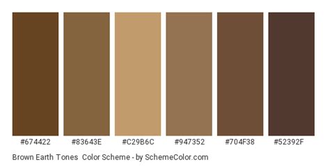 Brown Earth Tones Color Scheme Brown