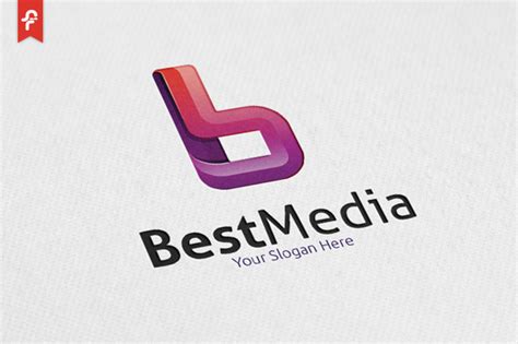 Best Media Logo By Ftstudio On Creative Market Badge Template Logo