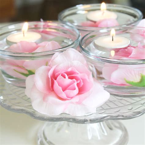 Pretty In Pink Spring Floating Candle Centerpiece At Home With Zan