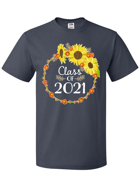 Inktastic Class Of 2021 With Sunflower Wreath T Shirt