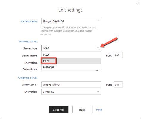 Pop3 Settings Mailbird