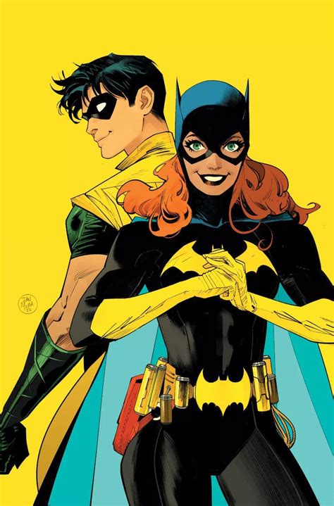 Batman And Batgirl Standing Next To Each Other