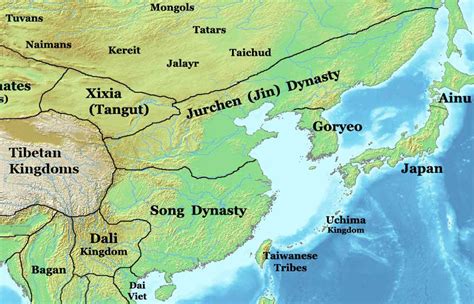 Jin And Southern Song Dynasties Map China 1200 Ad Nations Online