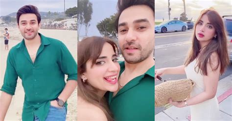 Saboor Aly And Ali Ansari Enjoy Beach Day On Usa Vacations Reviewitpk