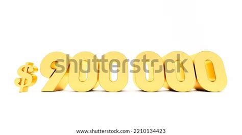 Gold Nine Hundred Thousand Dollars Isolated Stock Illustration