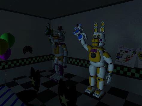 Funtime Fredbear And Funtime Spring Bonnie By Beastthedog15 On Deviantart