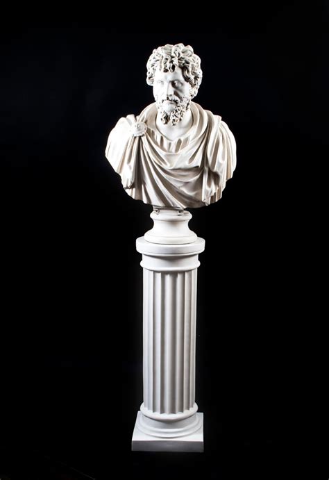 Marble Bust And Pedestal Roman Emperor Lusias Versus For Sale At