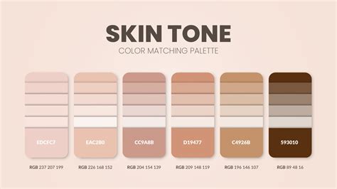 Skin Color Palette Skin Color Chart Skin Tone Chart