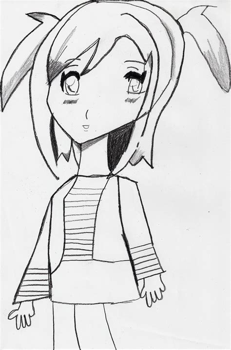My Anime Drawing 2 No Color By Maidenswing On Deviantart