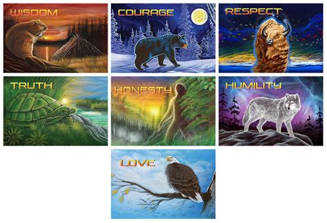 Seven Teachings Animals Native Reflections Inc