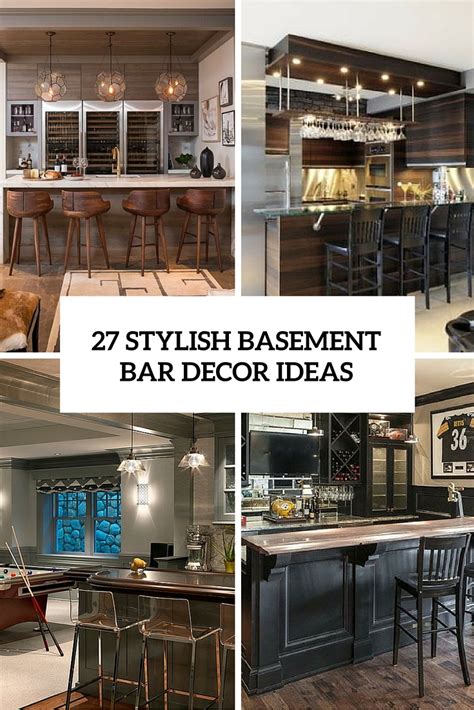 Consider adding hints of wood to add a hint of rustic right. 27 Stylish Basement Bar Décor Ideas - DigsDigs