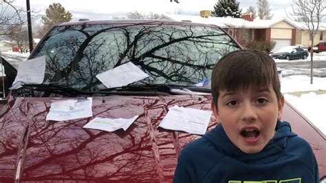 Kid Temper Tantrum Puts Math Homework On Top Of Van Before Car Wash