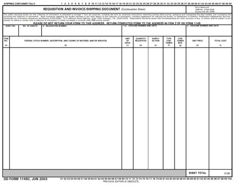 Dd Form 1149 Requisition And Invoiceshipping Document Free Online