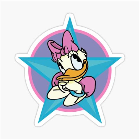 Daisy Duck Sticker For Sale By Ginger Fish Redbubble