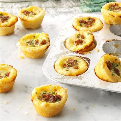 Mini Sausage Quiches Recipe How To Make It Taste Of Home