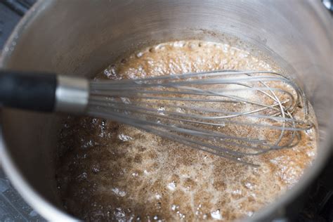Making Gravy With Stock Boiling In A Pot Free Stock Image
