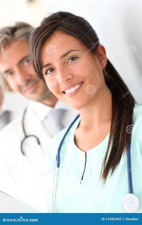 Portrait Of Smiling Nurse Stock Image Image Of Professional 21682265
