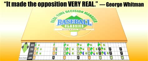 Baseball Classics Real Time Decision Manager Baseball Classics Baseball Board Games Play