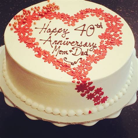 Red Velvet Ruby 40th Anniversary Cake 40th