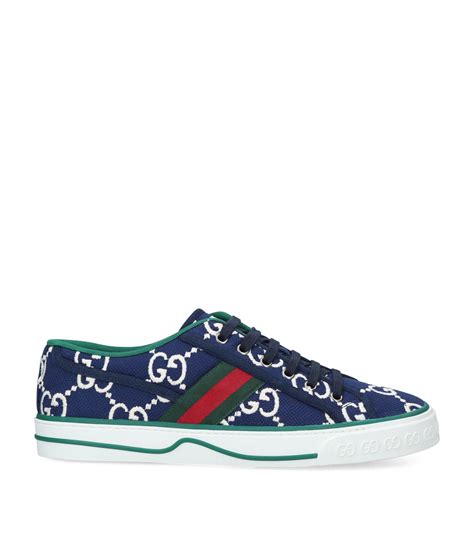Gucci Canvas Low Trainers In Blue And White Blue For Men Save 32 Lyst