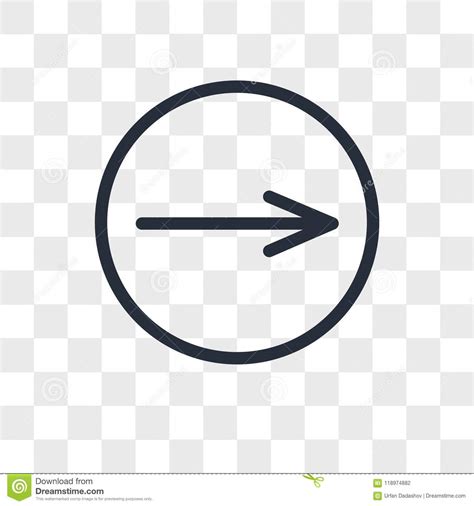 Right Arrow Vector Icon Isolated On Transparent Background Right Arrow