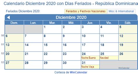 Calendario Dias Festivos 2020 Republica Dominicana