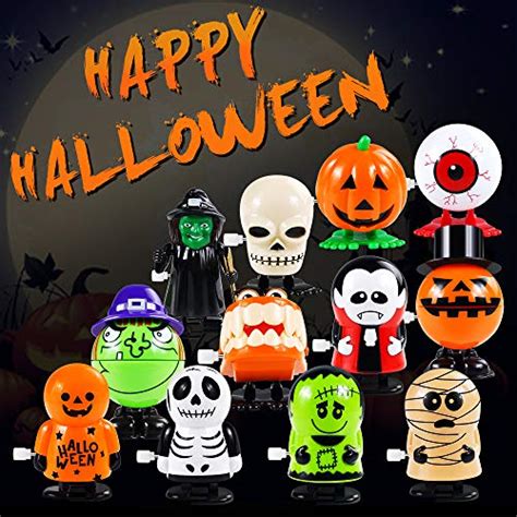 12 Pack Halloween Wind Up Toys For Kids Assorted Novelty Jumping And