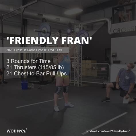 Friendly Fran Workout Functional Fitness Wod Wodwell