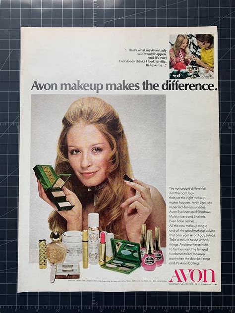Vintage 1970 Avon Cosmetics Print Ad Etsy